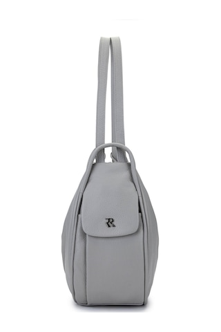 Bruno Shoes Bruno Rossi Bag Kadın Hakiki Deri Buz Beyazı Sırt & Omuz Çantası 1048 Mlx14g Bn Cnt Sk25-26 Ghıaccıo Gri