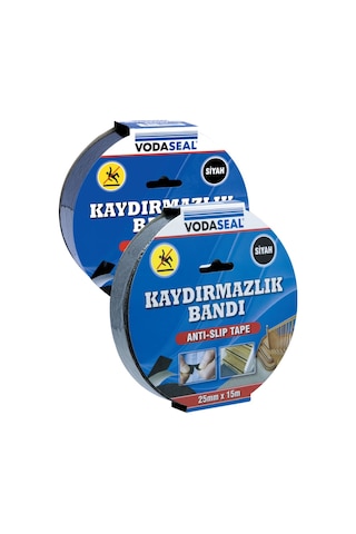 Vodaseal Kaydırmazlık Bandı 25Mmx15Mt Siyah