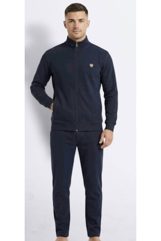 Erse %100 Pamuk Selanik Örme Uzun Kol Mont Eşofman-pijama Takımı Kışlık - 9005705838164 Lacivert