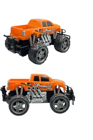 Uzaktan Kumandalı Off Road Arazi Araba 27 Mhz Şarjlı Full Fonksiyon 4x2 Off Road Kamyon Arazi Aracı Turuncu