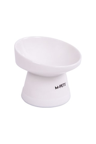 M-pets Tiltd Seramik Kedi Ve Köpek Mama Ve Su Kabı Beyaz 150 Ml 244-51006.01