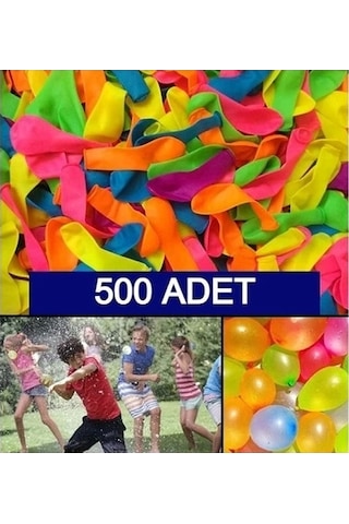 500 Adet Su Balonu Karışık Renkli Balon Eğlenceli Su Savaşları