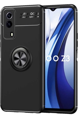 Vivo Y53S 4G Kılıf Zore Ravel Yüzüklü Silikon Kılıf