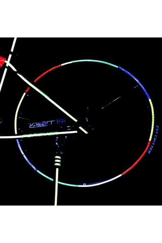 Mavi 1 Adet-bisiklet Etiket Bisiklet Gece Sürüş Lastiği Mtb Aksesuarları Renkli Işık Bisiklet Vücut Dekorasyon Çıkartmaları Aksesuarları Spor Çok Renkli