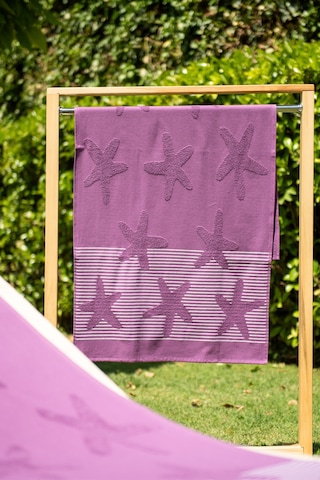 Menderes Home Cotton Collection Bukle Plaj Havlusu Yıldız Mor
