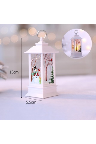 Folinda Küçük Beyaz Kar Tanrısı Simülasyon Alev Led Lambası - Noel Partisi Dekorasyonu Masaüstü Süs - Güvenli Düşük Enerji Tüketimi Diğer