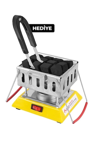 İksa Pratik Kullanım Elektrikli Nargile Köz Ocağı -  Kırmızı