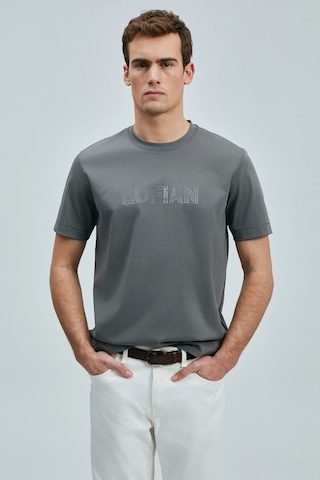 Lufian Thınk Modern Grafik T- Shirt Koyu Yeşil Koyu Yeşil 111020240100610 Koyu Yeşil