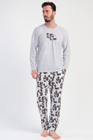 K312107 Vienetta Erkek Pijama Gri Melanj