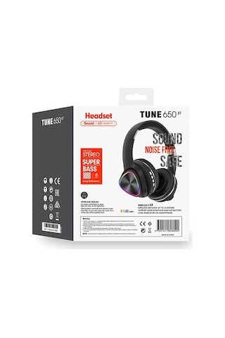 Karler Bass Tune 650 Bt Rgb Kablosuz Kafaüstü Kulaklık