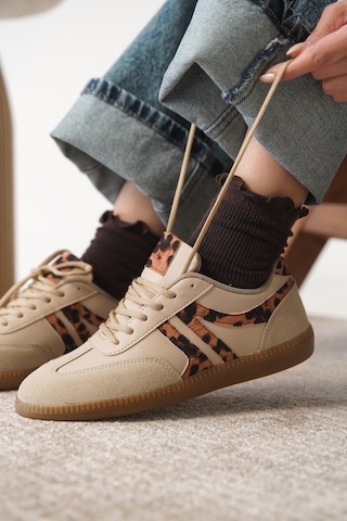 Daxtors Garantili Carina Günlük Ortopedik Kadın Sneaker Spor Ayakkabı Leopar