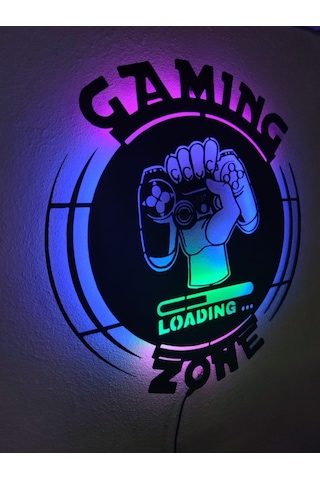 Gaming Zone Led Işıklı Dekoratif Tablo