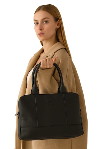 Evrak Çantası Kadın Büyük Geniş Hacimli Günlük Şık El Omuz Çantası Siyah