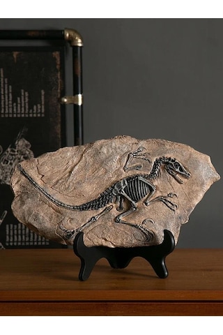 Vintage Dinozor Fosil Reçine Heykeli Retro Tarzda Minyatür Kapalı Alan Dekorasyonu Ve Koleksiyon Parçası Eşsiz Hediyelik Ve Hatıra Objeleri