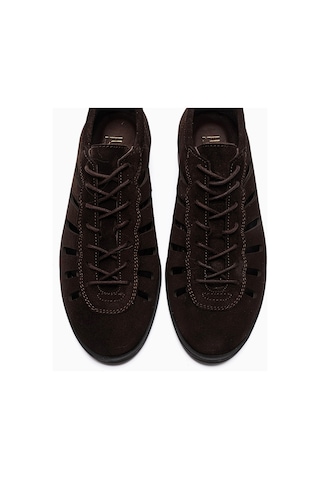 Luvishoes Astron Kahverengi Süet Hakiki Deri Kadın Yazlık Casual Ayakkabı
