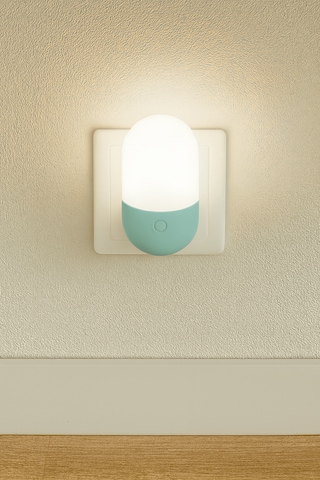 Gece Lambası Iki Renkli Günışığı Ve Beyaz Renk 1 Watt Led Mavi