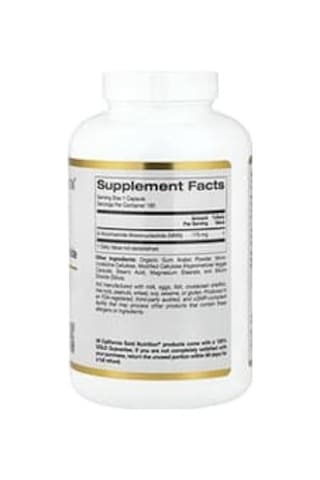 California Gold Nutrition, Nmn, 175 Mg, 180 Veggie Capsules