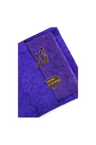 Kadife Kaplı Yasin Kitabı - Çanta Boy - Isme Özel Plakalı - Tesbi N11.936