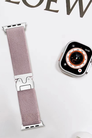 Apple Uyumlu Watch 42mm Forest Kumaş Kordon Saat Değildir - Lila,