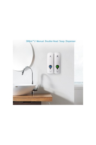 Chuangdıan 300 Ml Çift Kafa Manuel Sabunluk Beyaz Diğer