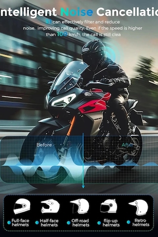 Bt68 Motosiklet Kask Bluetooth Kulaklık 1080p Kamera Ses Kontrolü Video Kayıt Özellikli İntercom 71841826
