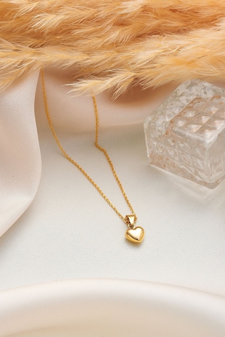 14 Ayar Altın Kolye Kalp Altın Kolye Zincirli - Klp-mdl-123456 Sarı Altın