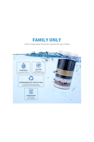 Hangfox 6 Katlı Filtre Elemanlı Su Filtresi - Ev Su Dağıtıcıları İçin Uyumlu, Kolay Kurulum, Hızlı Ve Etkili Filtrasyon Siyah