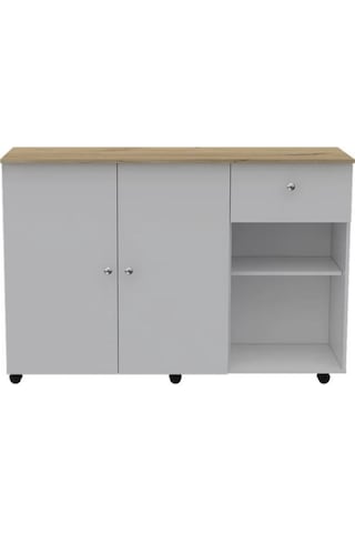 NEŞE MUTFAK ADASI - BEYAZ-120 CM Atlantik Çam - Beyaz