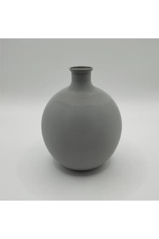 Güzel Yuvarlak Minimalist Tasarımcı Vazo. Gri