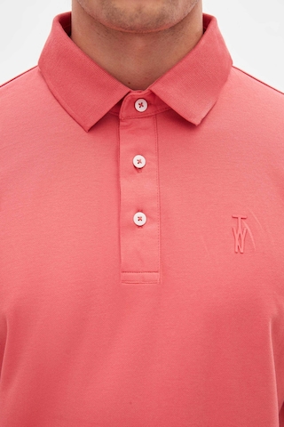 Twn Slim Fit Okyanus Mercanı Pike Dokulu T-shirt 4ec146011784m Mr2