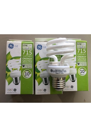 6 Adet General Elc. E 27 Tasarruflu Lamba 12w 58w 715 Lümen 27