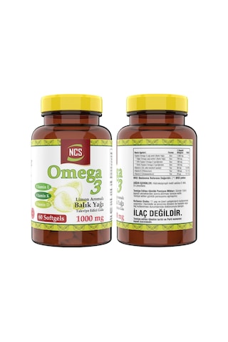 Ncs Omega 3 Balık Yağı Limon Aromalı + Nevfix Vitamin D3-K2 120 Tablet