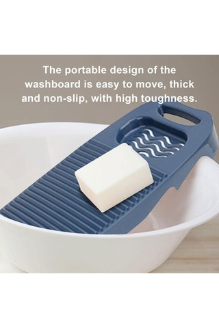 Geeroyoo Ev İ&ccedil İn Plastik Manuel &ccedil Ama Tahtası Sabit Sabun Tutuculu Lacivert Renkli Koyu Mavi