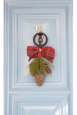 Bukosh3 'lü Kozalak Kapı Süsü Ev Dekoru Yılbaşı Süsü Hediyelik