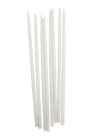 Vıp 35 Cm 8 Pcs Church White Candles Beyaz Arınma Mumu 8 Adet Beyaz İnce Mum Beyaz Kilise Mumu Renkli