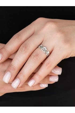 Voznesenskij Uvelirnyj Zavod 925 Ayar Gümüş "kurtar Ve Sakla" Yüzük 163577983 Gri