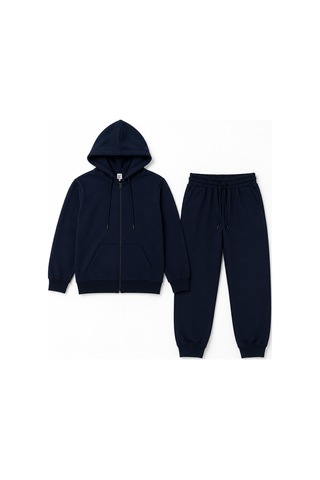 Beniizle Kapüşonlu Unisex Çocuk Eşofman Takımı Lacivert