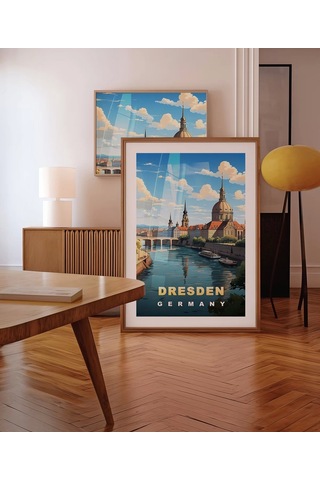 Çerçevesiz Poster Dresden Almanya Ufuk Çizgisi