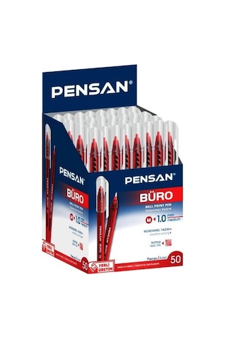 Pensan Büro Tükenmez Kalem 50’Li Kırmızı
