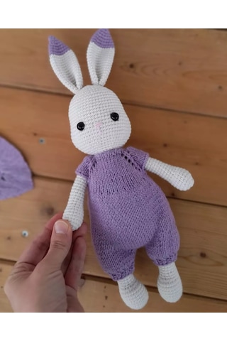 Amigurumi Tulumlu Tavşan Lila