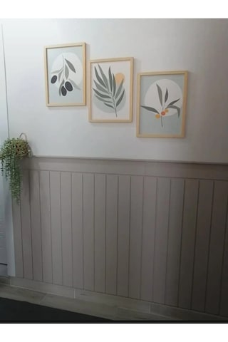 Iskandınav 18x102cm Dekoratif Duvar Paneli Boyanabilir 3adet 3lü