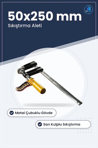 Mengene İşkence Aleti 50x250 Mm Ahşap Marangozluk Ve Hobi Atölyes
