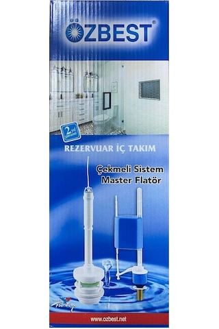 Özbest Su Tasarruflu Klozet Sifon Çekmeli Rezervuar İç Takımı Açık Gri