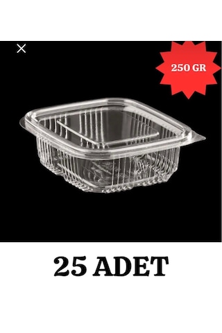 Aşure Tatlı Kasesi Plastik Sızdırmaz Kap 250 Gr 25 Adet