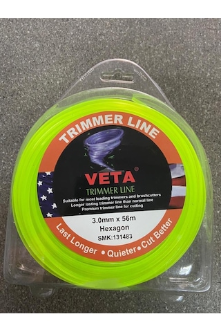 Tırpan Misinası 3.0 Mm 6 Köşe 56 Mt Veta