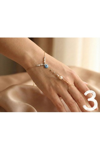 925 Ayar Gümüş Dorika Toplu Nazarlı Taşlı Nefertiti Şahmeran.rose.gold.rodaj