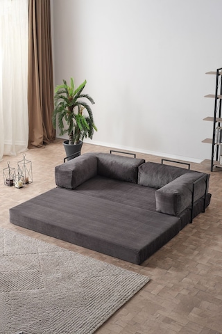 Lounge Aktivite Koltuğu Çok Amaçlı Koltuk Yatak Antrasit Antrasit