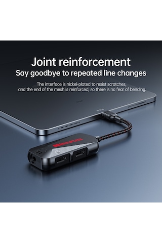 Plextone GS1 3 İn 1 Usb-c Type-c Oyun Ses 60W Hızlı Şarj Adaptörü