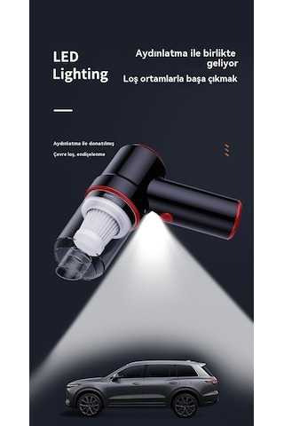 Besthome1 Emme Ve Üflemeli 3in1 Kablosuz Araç Elektrikli Süpürgesi Beyaz Model