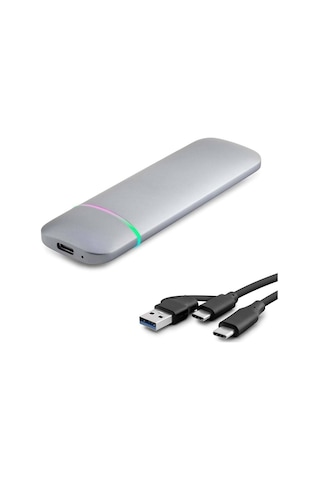 Ssd Kutu Type-c 3.1 + Usb3.0 Nvme + Ngff M2 Chıp Rtl9210b Gri Hdx1772 Evimdeyokyok